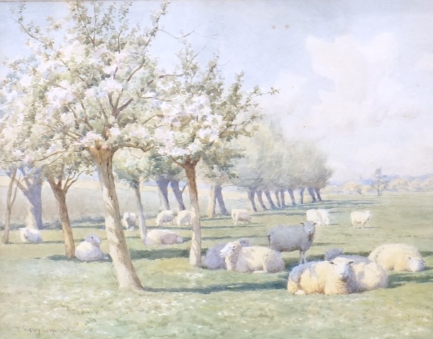 Thomas Sidney Cooper (1803-1902), watercolour, ‘Near Fordwich, Kent’, signed, 21 x 27cm